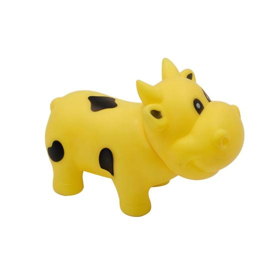

Squeaky Cow Squeeze Toy with Realistic Sound Soft TPR Fidget for Stress Relief жовтий