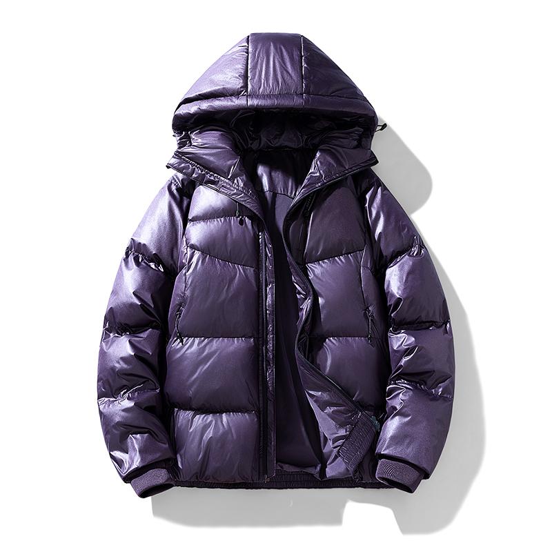 Autumn Winter Hooded Parkas Men Solid