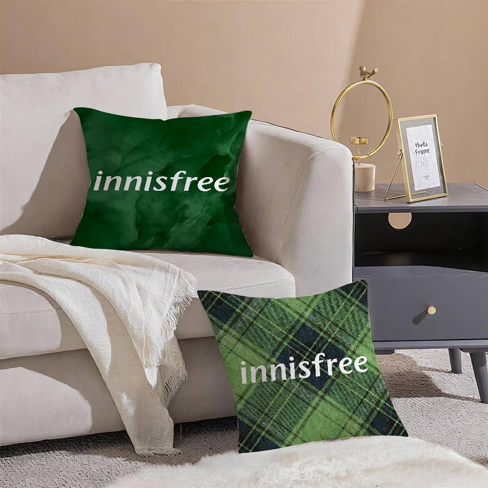 Natural And Quiet Iow-key Style-Innisfree Pillow Case Comfort Sofa Bed Silky Elegant Invisible Zipper Decorative Cushion Cover
