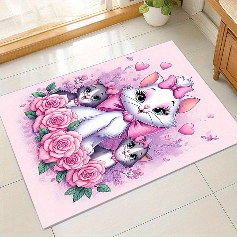

1pc. Cute Cartoon Cat Family Rug - Perfect for Home Decor, Office Carpet, Outdoor Use, and Gift Ideas!z0414212 60cm by 90cm