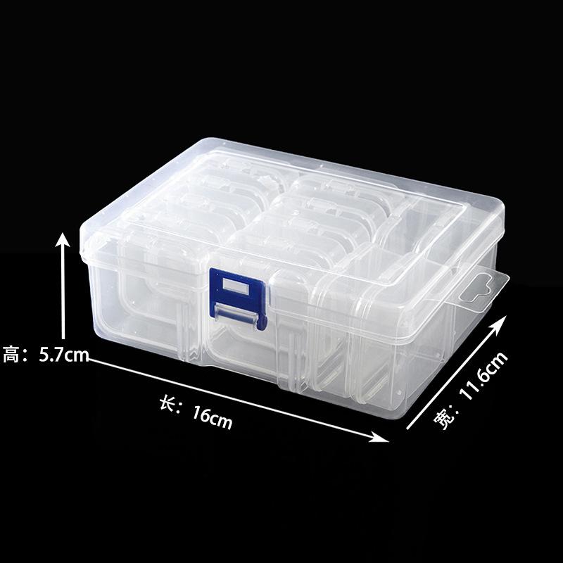 15-Grid Transparent Plastic Box, Loose Beads, Manicure Diamonds, Diy Jewelry Packing Box, Portable Multi-Functional Multi-Grid Storage Box