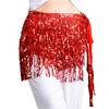 Women Club Mini Skirts Sequin Belly Dancer Costume Tassel Wrap Skirt
