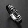 Hand-woven Cross Bracelet Multi-layer Charm Bracelet Gentleman Leather Bracelet  Men