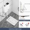 Compact Ceramic Squat Toilet with Flip Lid and Cover Plate