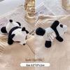 Korean Cute Cartoon Bear Panda Brooch with Plush Doll and Hair Accessories Set