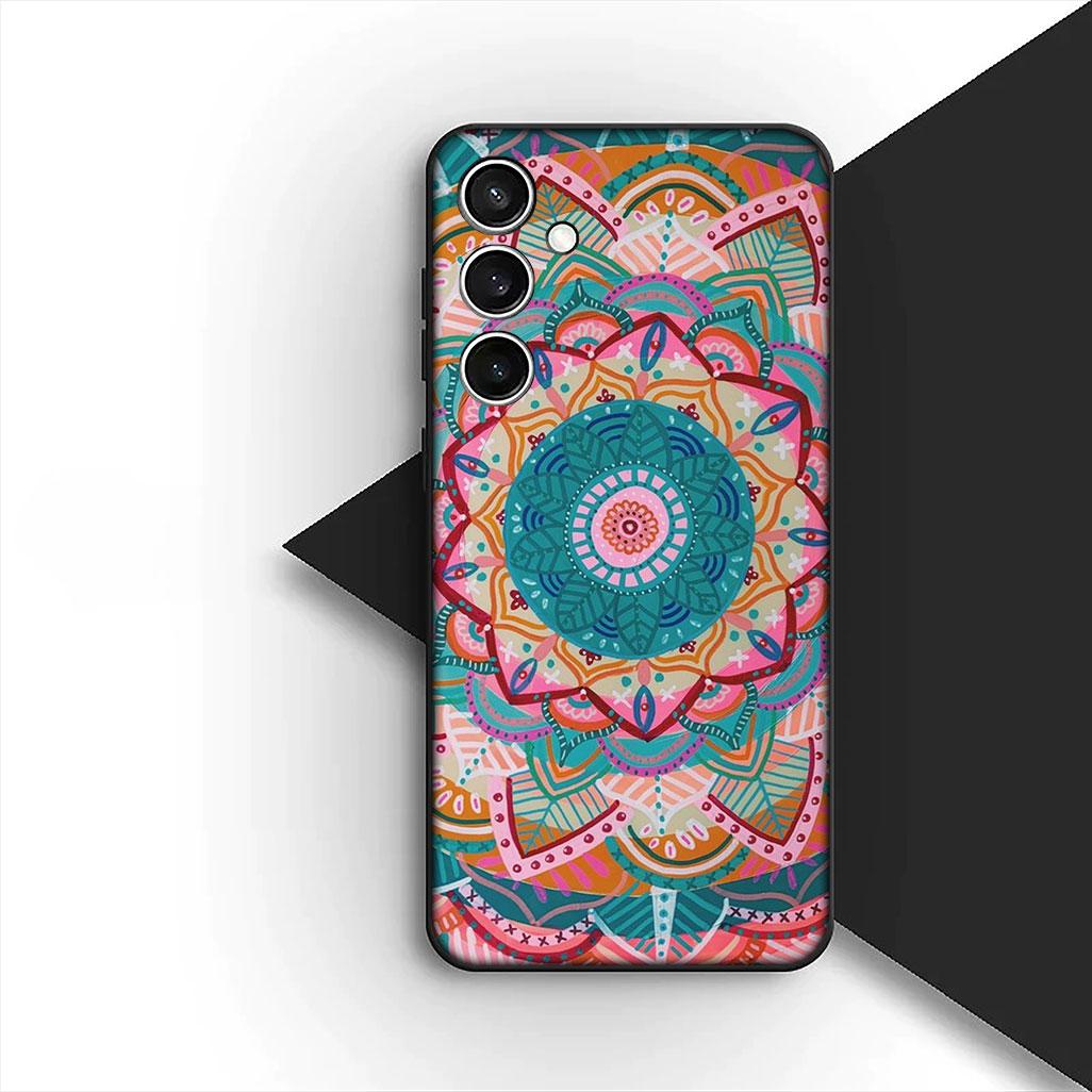 

for Samsung Galaxy A35 A36 A55 A26 A05 A06 A14 A50 A51 A53 A54 A12 A13 A23 Phone Case Floral Paisley Mandala flower texture Galaxy A55 5G