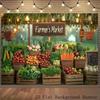 2D Farm Fresh Vegetable Market Backdrop Rustic Booth Party Banner