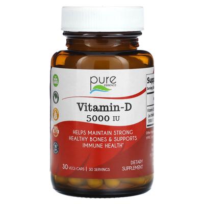 Vitamin-D, 5,000IU, 30 Veggie Capsules