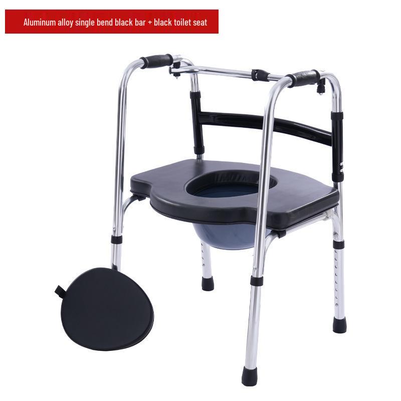 Stainless Steel Rollator Walker with Seat and Wheels - Rehabilitation Support Frame