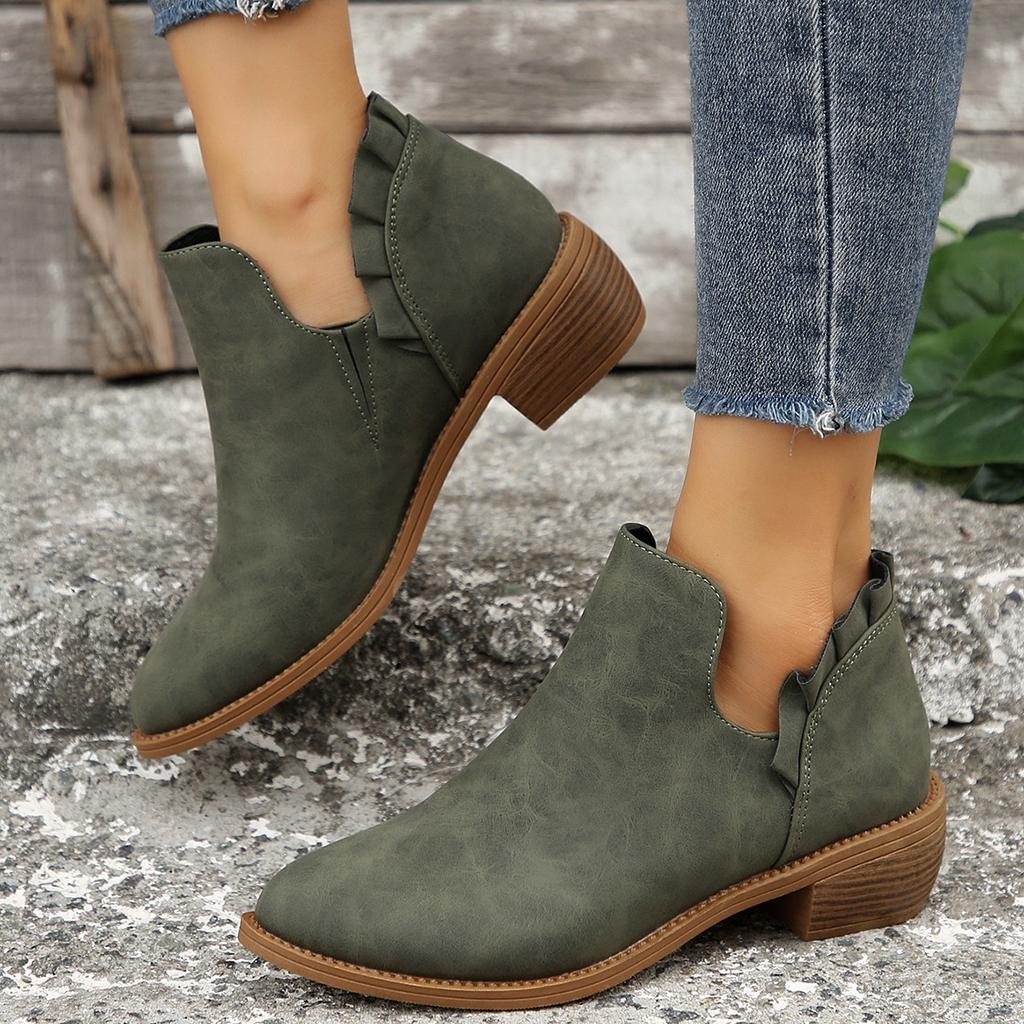 Four Seasons Damenschuhe in Übergröße, einfarbig, spitz, lässig, mit Reißverschluss hinten, niedriger Absatz, einzelne Schuhe für Damen