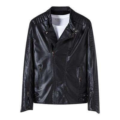 Herbst und Winter Herren Lederjacke Lederjacke Lokomotive PU Leder Samt Casual Hübsche Jacke