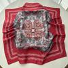 Fashion Women Leopard Print Square Scarf Silk Feeling Neckerchief Bandana Lady Shawl Scarves Wrap Head Kerchief Hair Band Ties