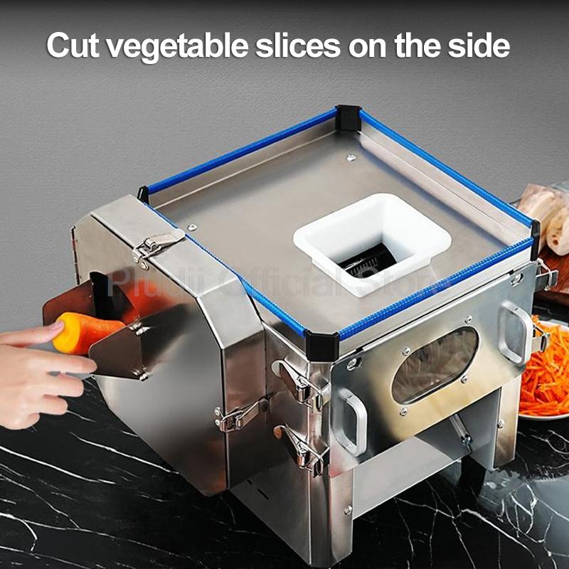 220V Meat Vegetable Slicer Two-in-one Commercial Automatic Mini Machine Electric Cutter For Resterant Canteen Multifunctional