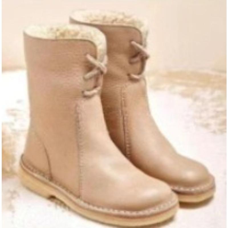 

New Large-sized, Versatile Mid-calf Snow Boots and Women s Cotton Shoes 43 бежевий