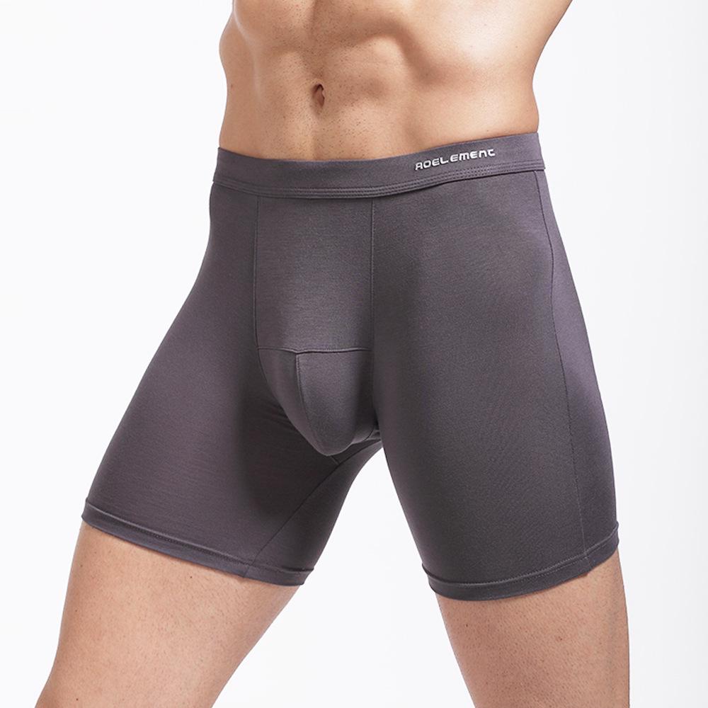 Men's Anti-Friction Quick-Dry Long Boxer Briefs for Running