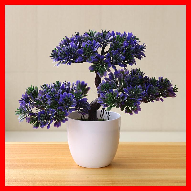 Mini Three-Fork Pine Tabletop Artificial Bonsai Plant - Home Decor Ornament