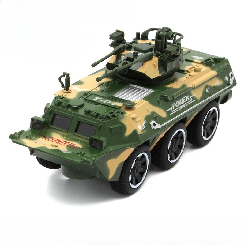 1:32 Scale Armored Personnel Carrier Model Car Toy Alloy Military Chariot Toy Models Music Light Pull Back Ornament Gift for Kid