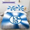 Biancheria da letto con motivo Schalke 04 Football Club Decorazione per la casa Regalo di compleanno (1 * copripiumino + 2 * federa, senza nucleo)
