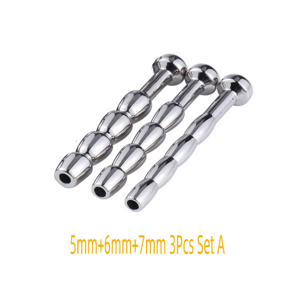 Men Adult Sex Shop SM Male Penis Plug Urethra Catheter Metal Urethral Stretcher Urethral Sound Dilator Surgical Stainless Steel Penis Plug