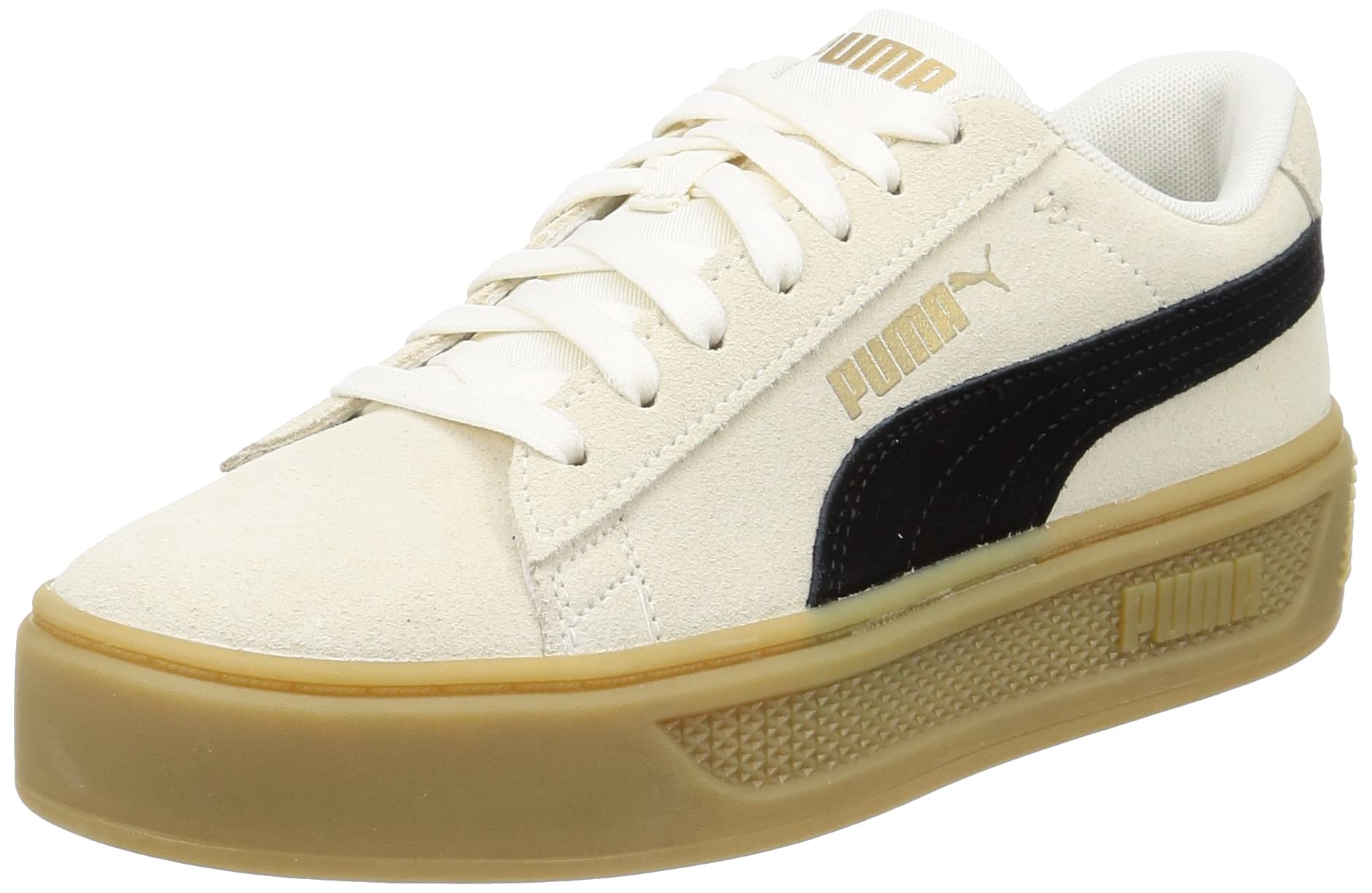 PUMA Smash Platform V3 SD Sneakers 2025 Gold Size (391942) Women s, Spring/Summer Colorway Pristine/Puma Black/Puma (01), 25.5cm