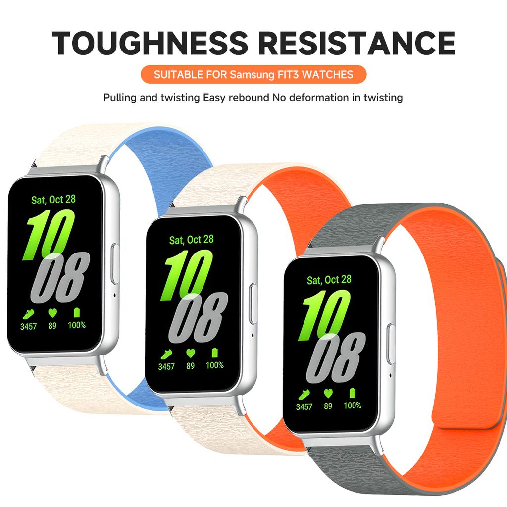 Magnetic Silicone Band For Samsung Galaxy Watch Fit 3 Two Tone Sport Strap For Galaxy Watch Fit 3 Smartwatch Elastic Bracelet