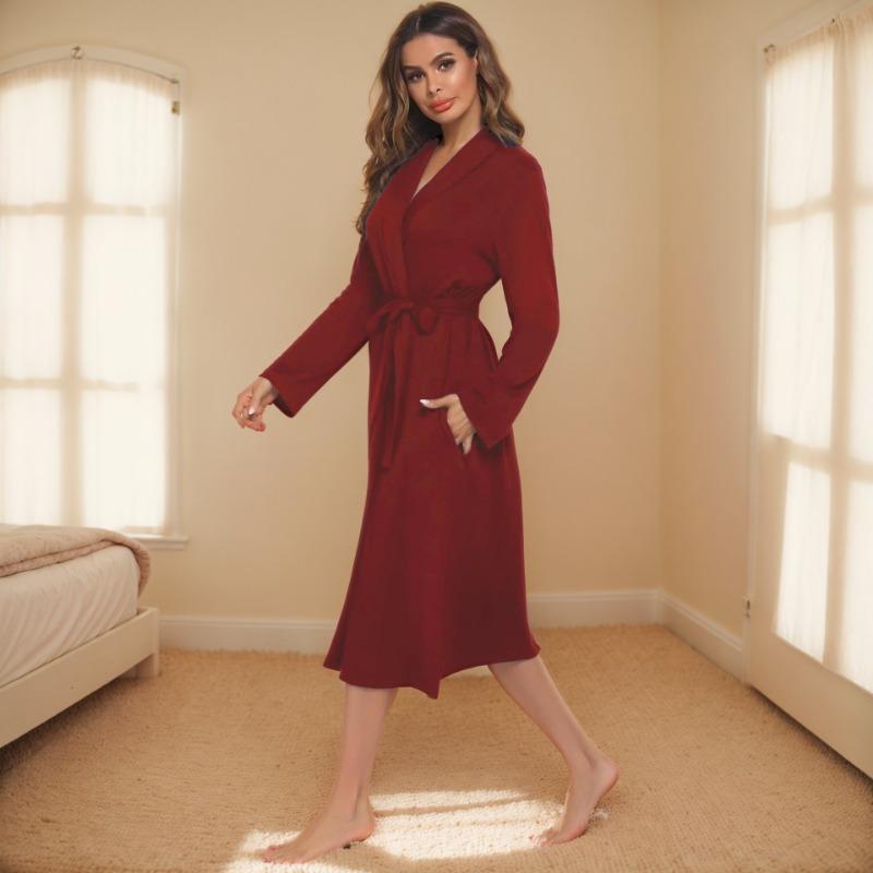 Autumn Women's Fashion New Home Wear Long Sleeve Long Pajamas