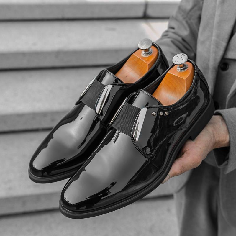 

Fashion Luxury Brand Men s Shiny Leather Shoes High-end Occasions Business Men s Formal Shoes Classic Loafers Brown Retro Shoes 46