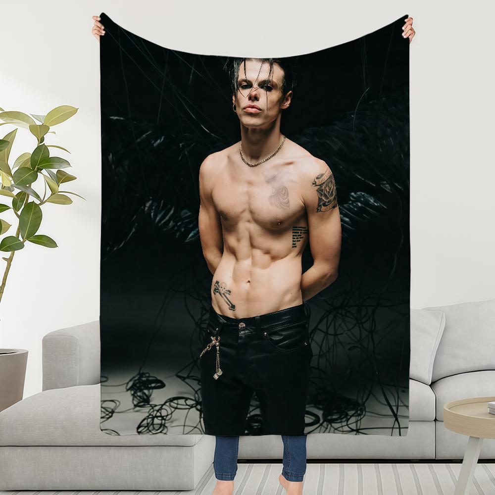 Blanket Throw English Super Y-YUNGBLUDS-ES Cosy Plush Living Room Singer Sofa Couch Childish Birthday Idols Gifts
