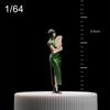 1/64 Scale People Figure Resie Cheongsam Girl Hand Painted Miniature Figurine for Micro
