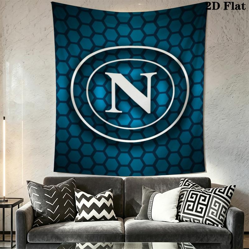 Napoli Wall Tapestry Aesthetic Wall Hanging Printed Fabric Blanket Decorative Tapestries for Bedroom Living Room Home Decor