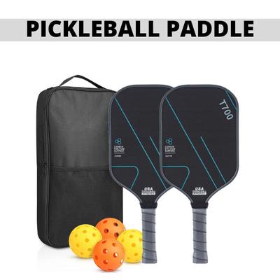 Pagaie de Pickleball en Fibre de Carbone T700 Professionnelle Antidérapante Pagaie de Pickleball Sports de Plein Air Ensemble d'Accessoires de Pickleball