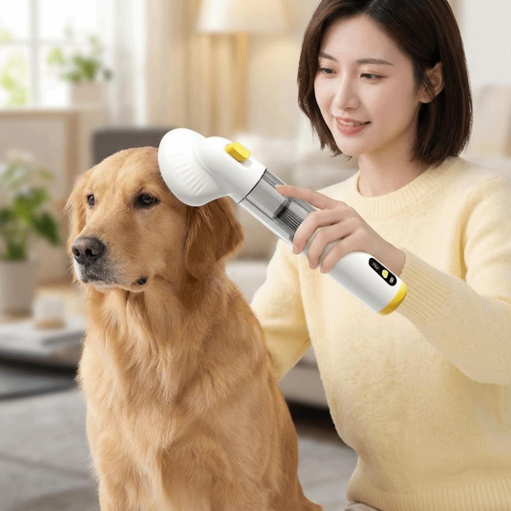 Wireless Handheld Vacuum Cleaner Strong Suction Type-C Rechargeable Pet Grooming Comb Multi-functional Low Noise