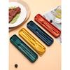 1pcs Knife, fork, spoon and chopsticks plastic tableware set, reusable, suitable for picnics, camping, and student supplies