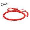 Adjustable Wristband Unisex Hand Rope Handmade Braided Solid Color Thick