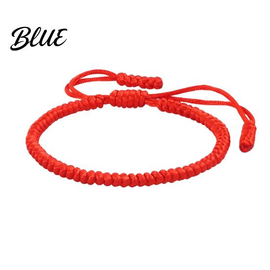 Adjustable Wristband Unisex Hand Rope Handmade Braided Solid Color Thick