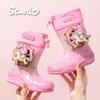 Sanrio Carousel Ferris Wheel Kids' Non-slip Rain Boots - Cartoon Jelly Shoes for Girls
