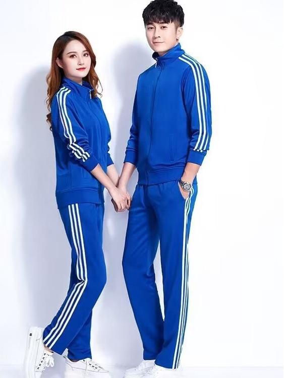 Men's Youth Stand-up Collar Sports Casual Set - Spring/Autumn Dance Team Uniform