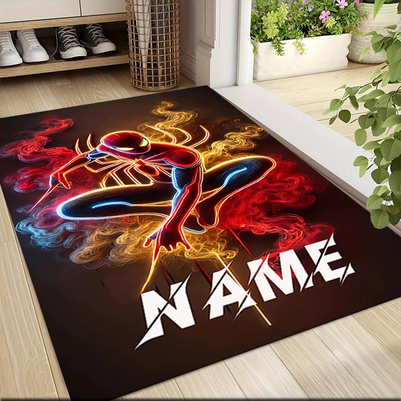 Custom Name "Spider-Man: Web Heroes" Carpet Rug Customizable Soft Washable Anti-Slip Home Living Room Sofa Mats Personalized Rug. 090916