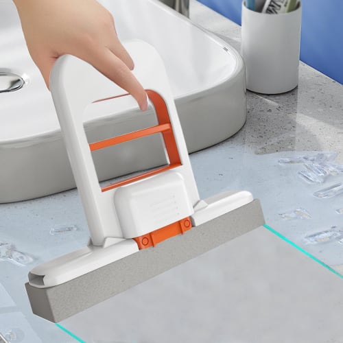 Mini Mop, No Hand Washing Required, Handheld Sponge Mop, Foldable, Wet/Dry Use, Easy One-Hand Use, Absorbent, Easy Storage, Easy Cleaning, Durable, Li