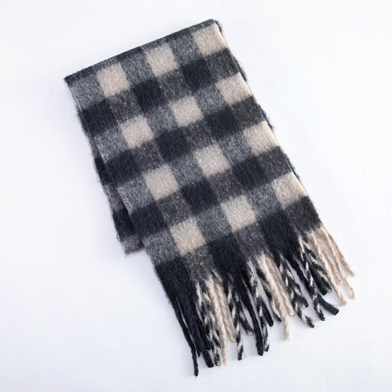 Women's European and American Style Long Fringe Mohair Scarf - Warm Autumn/Winter Shawl & Neck Warmer