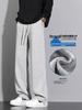 ACU Men's Gray Drawstring Sweatpants: Loose, Straight Leg, Versatile Casual for Spring & Autumn 2025