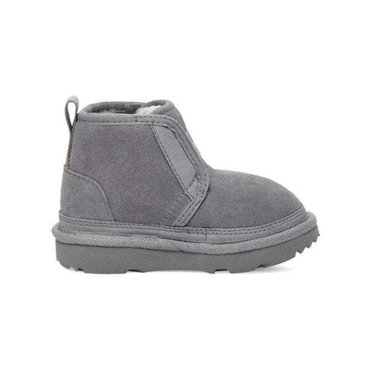 UGG Neumel Lightweight Fleece Lined Snow Boots Gray Children Aged 3 7 Years Old 1121037T-MTL