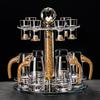 Elegant Crystal Glass Shot Cups Decanter Set With Graduated Markings Home Whiskey Baijiu Or Spirits Serving