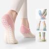 Women Anti Slip Pilates Socks Five Toe Silicone Non-Slip Yoga Sock Bandage Ballet Dance Ladies Fitness Sports Cotton Sock