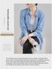 Women's Slimming Loose-Fit Thin Denim Shirt, Retro Korean Style, Autumn 2025 Collection