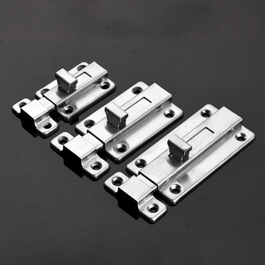 Stainless Steel Slide for Latch Lock Thickened Metal Sliding Bolt Door Lock Safety Door Barrel Bolt Privacy Catch for La