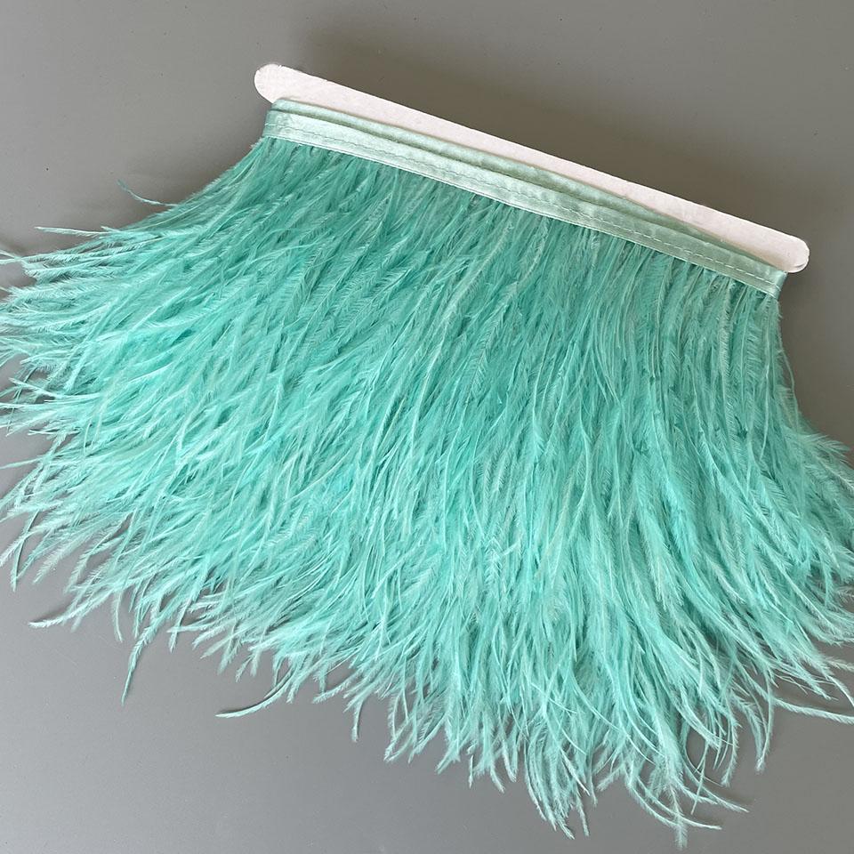 FeatherOstrich Feathers Trim 10 Meter 13-18 CM Feather Plumes Ribbon Selvage For DIY Wedding Dress Decoration Crafts Accessories
