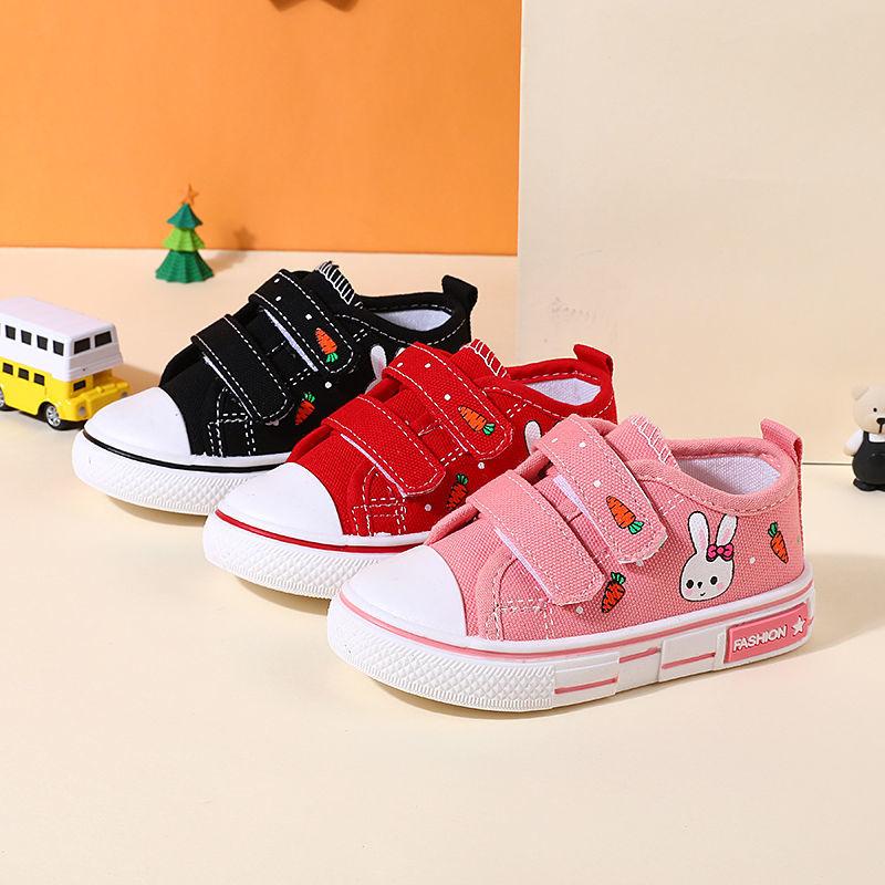 Girls' Canvas Shoes Baby Soft Sole Single Shoes 1-3-6 Years Old Children's Breathable Canvas Shoes Boys' Shoes Spring and Autumn
