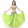 Double Slit Color Ding Skirt Belly Dance Big Swing Skirt Dance Skirt Belly Dance Stage Performance Skirt Color Shiny Skirt