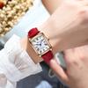 Fashion Square Women'S Watch Leather Waterproof Watch Quartz Watch